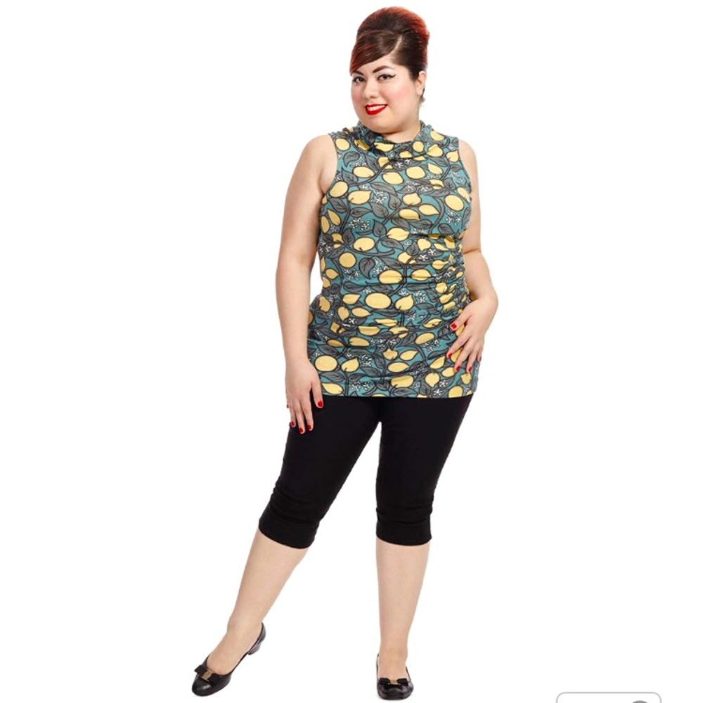 Effie’s Heart Plus Size 3X Lise Top Citrus Print